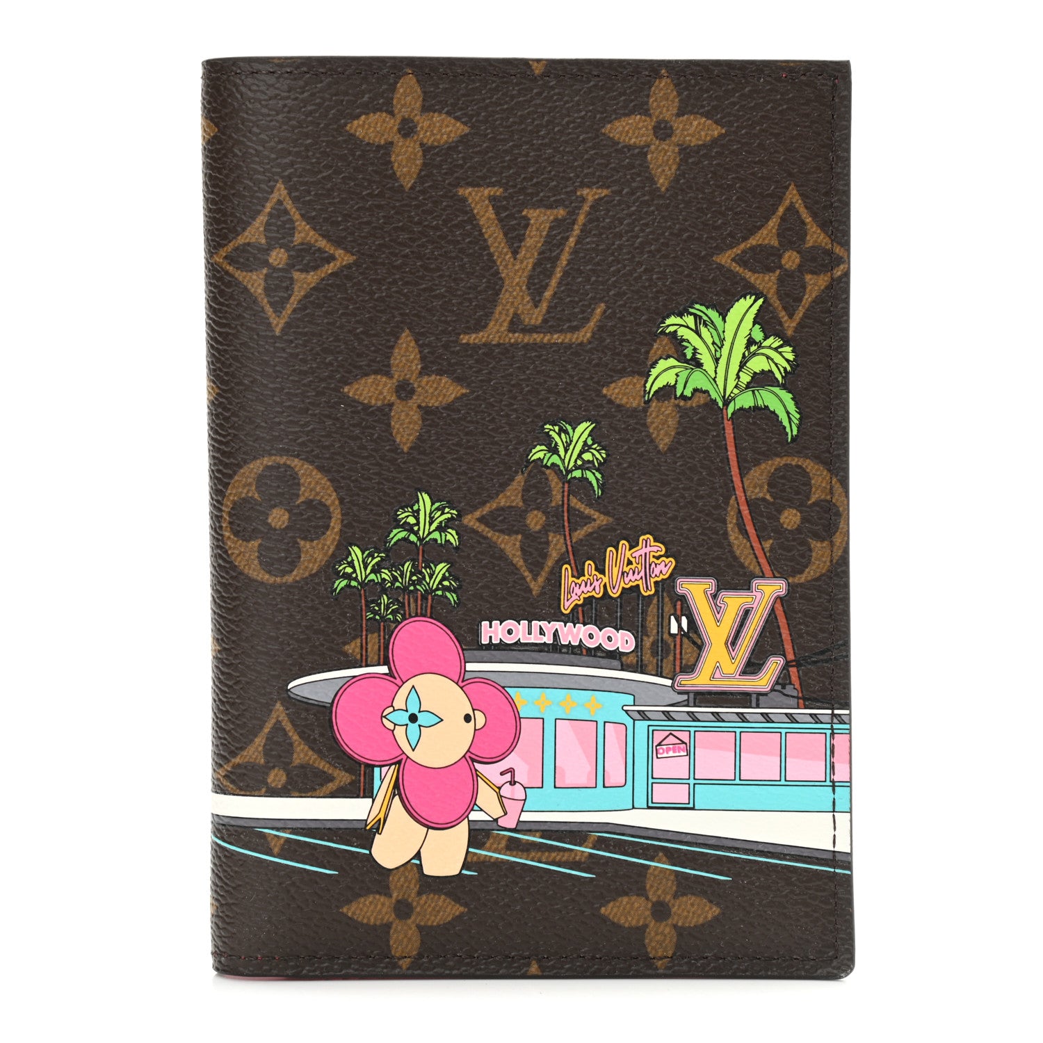 Louis Vuitton Monogram 2021 Christmas Animation Hollywood Passport Cover Fuchsia 1 of 6