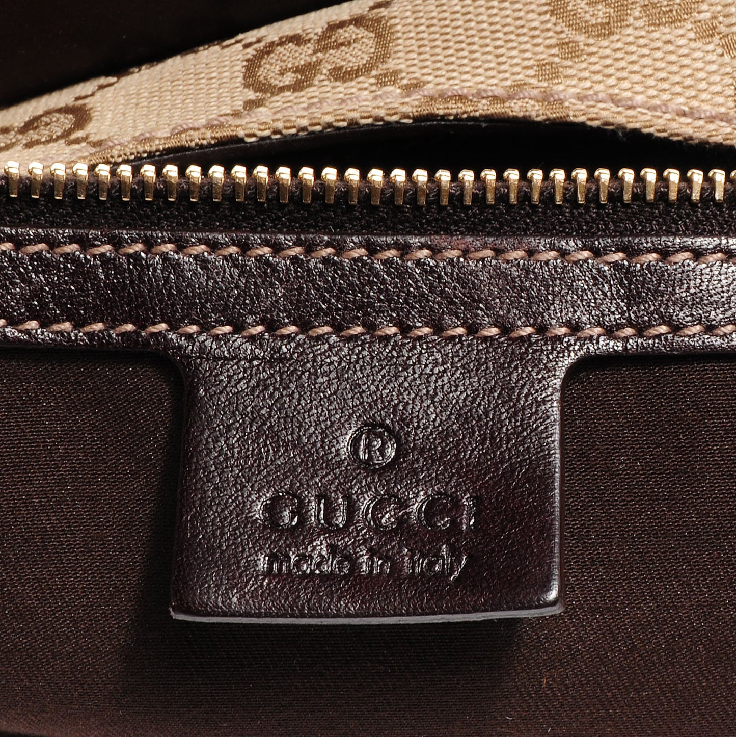 Monogram Horsebit Web Hobo Brown