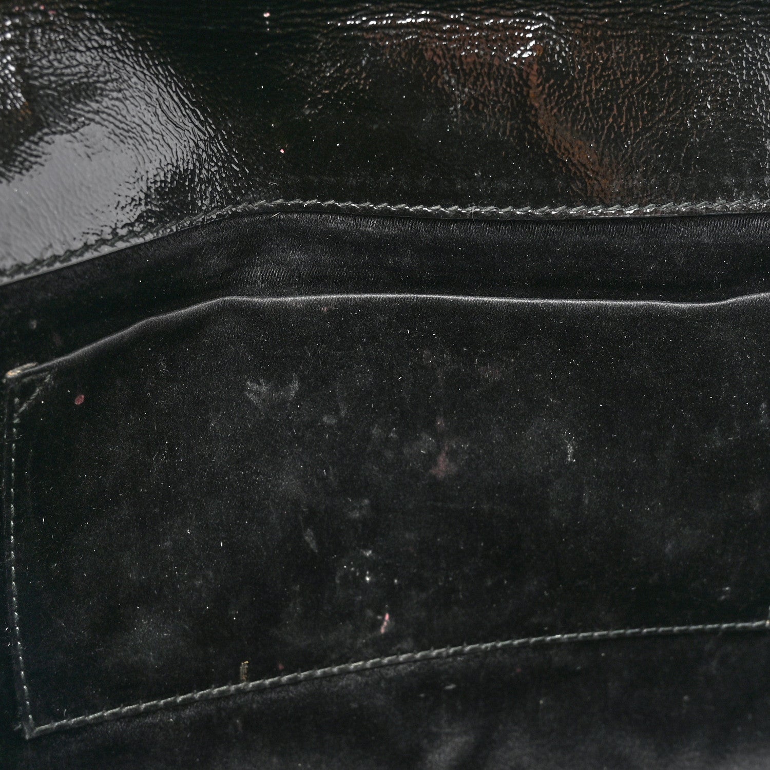 Saint Laurent Textured Patent Monogram Large Belle De Jour Clutch Black 8 of 11