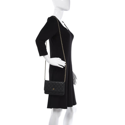 Chanel Caviar Quilted Wallet On Chain WOC Black 2 of 11