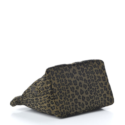 Fendi Canvas Leopard Print Tote Tobacco 4 of 9
