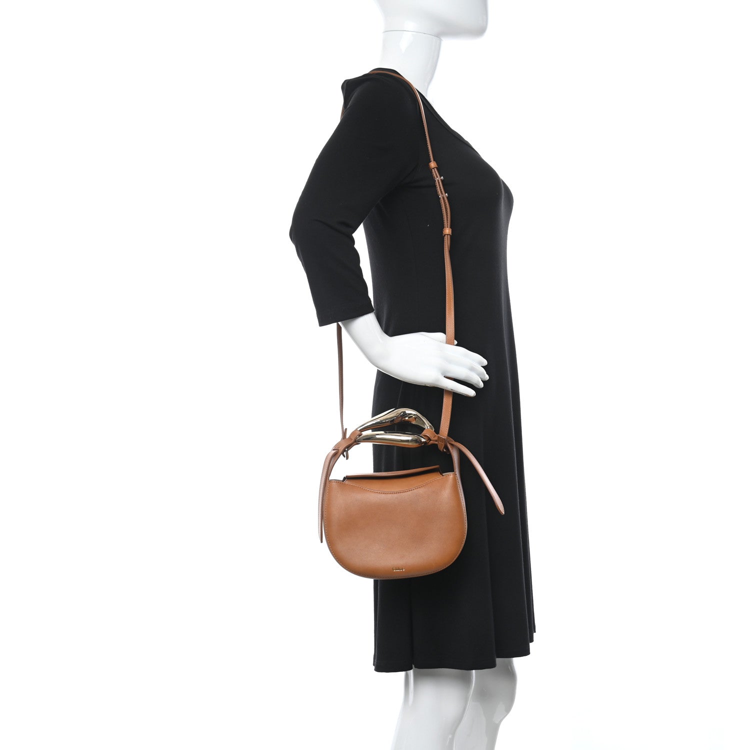 Chloe Small Grain Calfskin Kiss Bag Arizona Brown 2 of 9