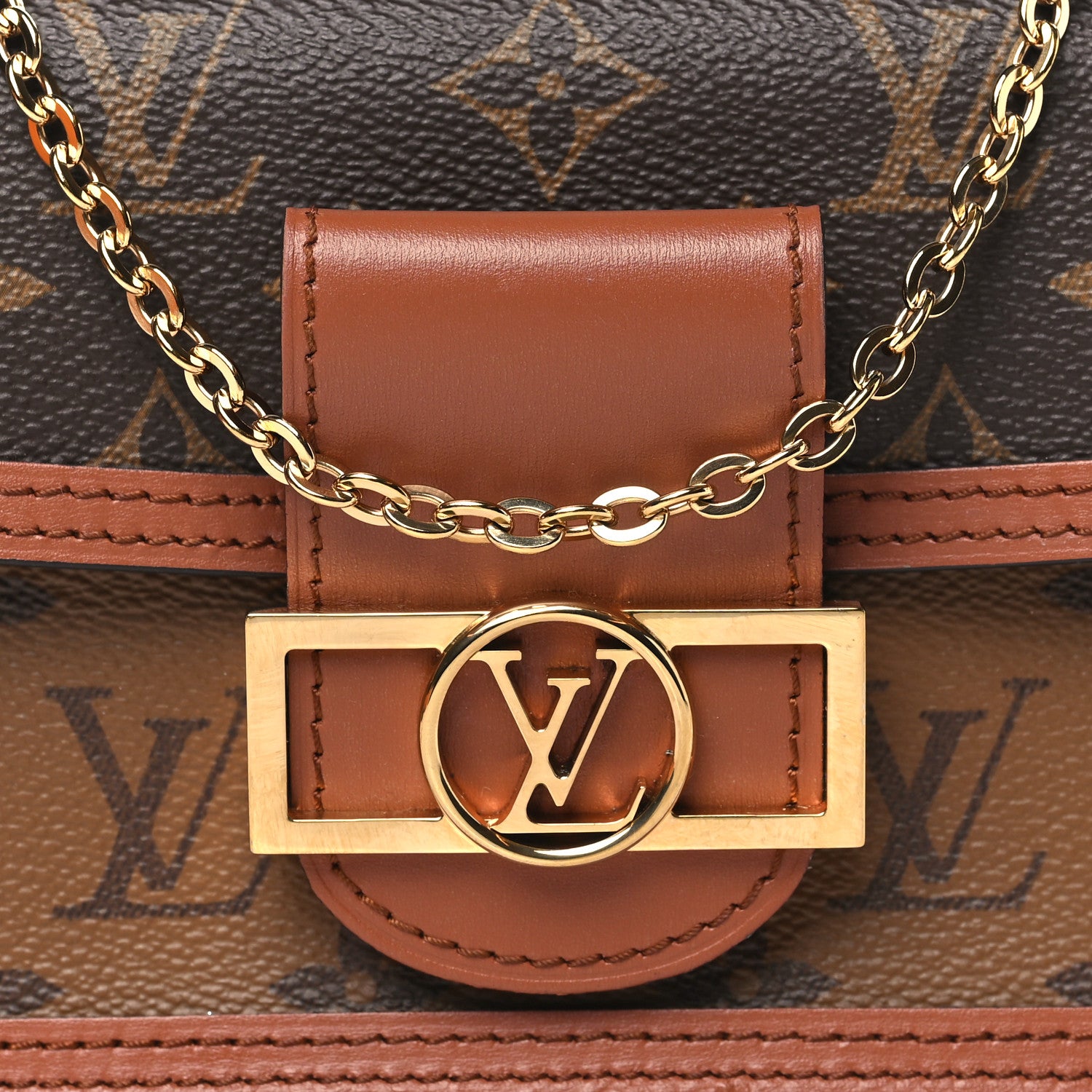 Louis Vuitton Reverse Monogram Dauphine Chain Wallet 7 of 10