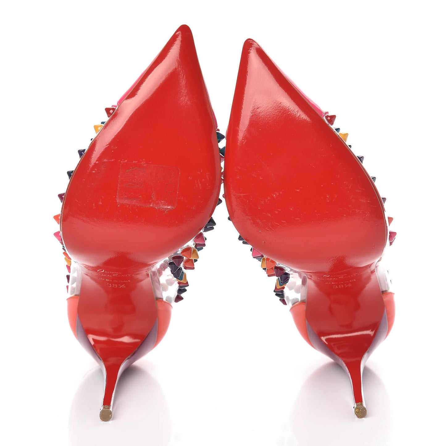Patent PVC Spike Me 100 Pumps 38.5 Pinky