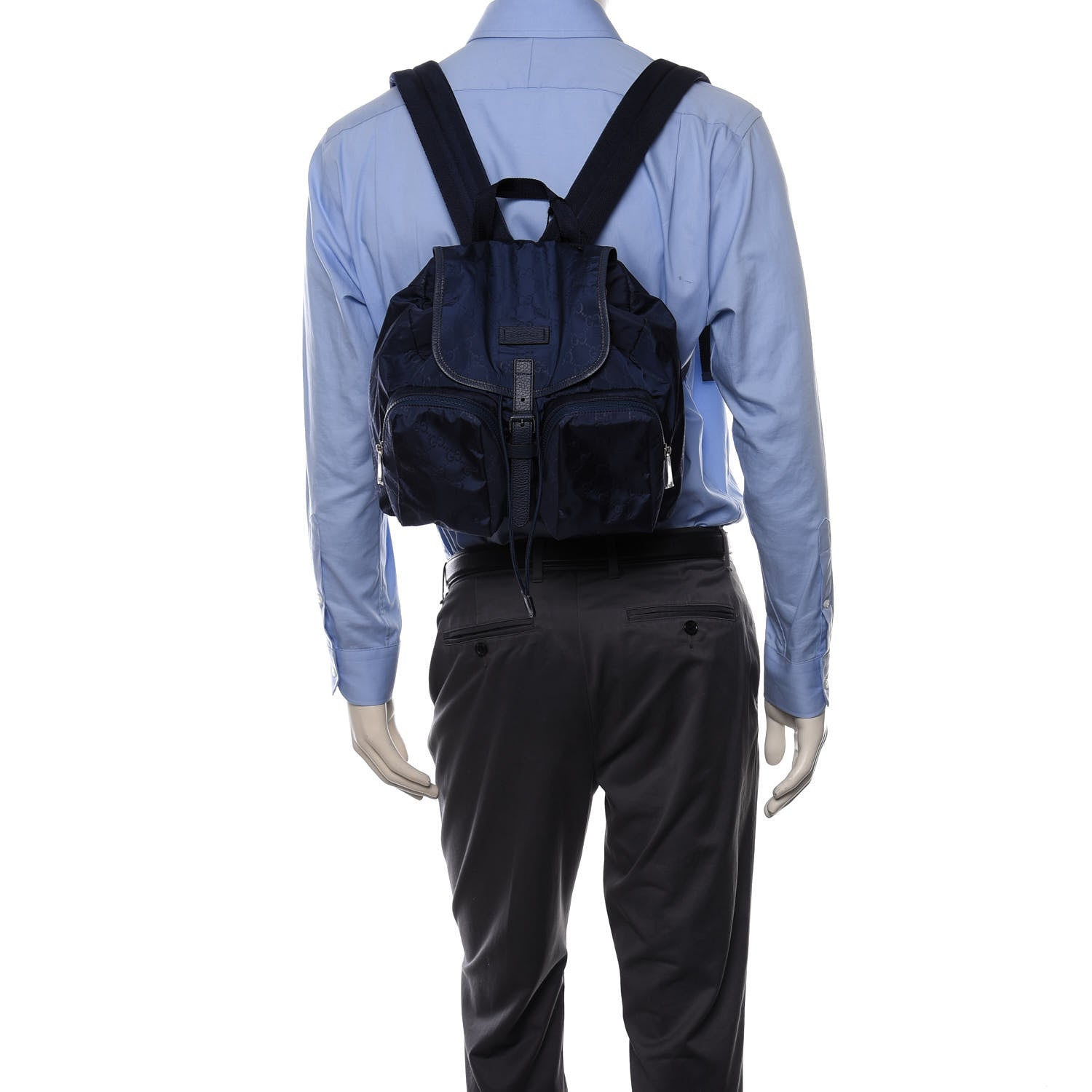 Gucci Nylon Monogram Medium Light Single Buckle Backpack Tide 2 of 9