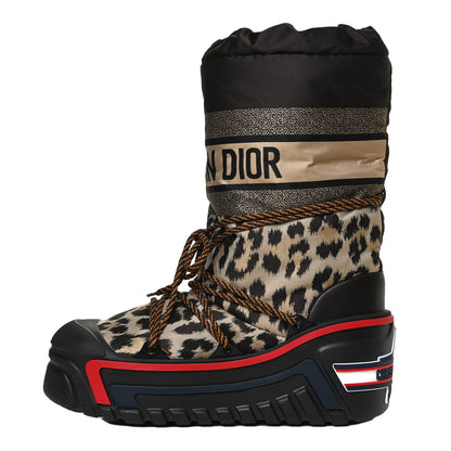 Christian Dior Oblique Leopard Nylon DiorAlps Boot 39 Beige 1 of 12