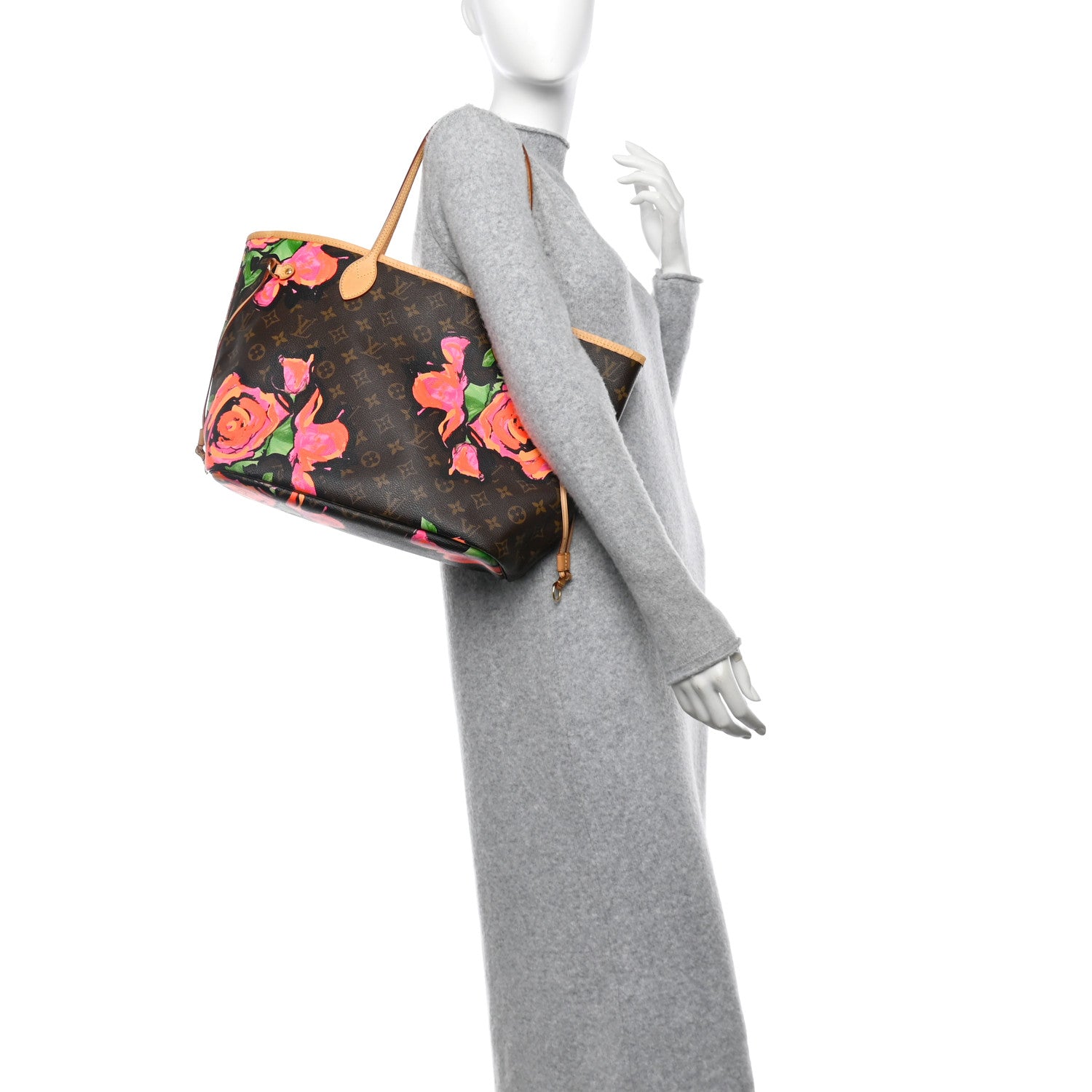 Louis Vuitton Monogram Roses Neverfull MM 3 of 12