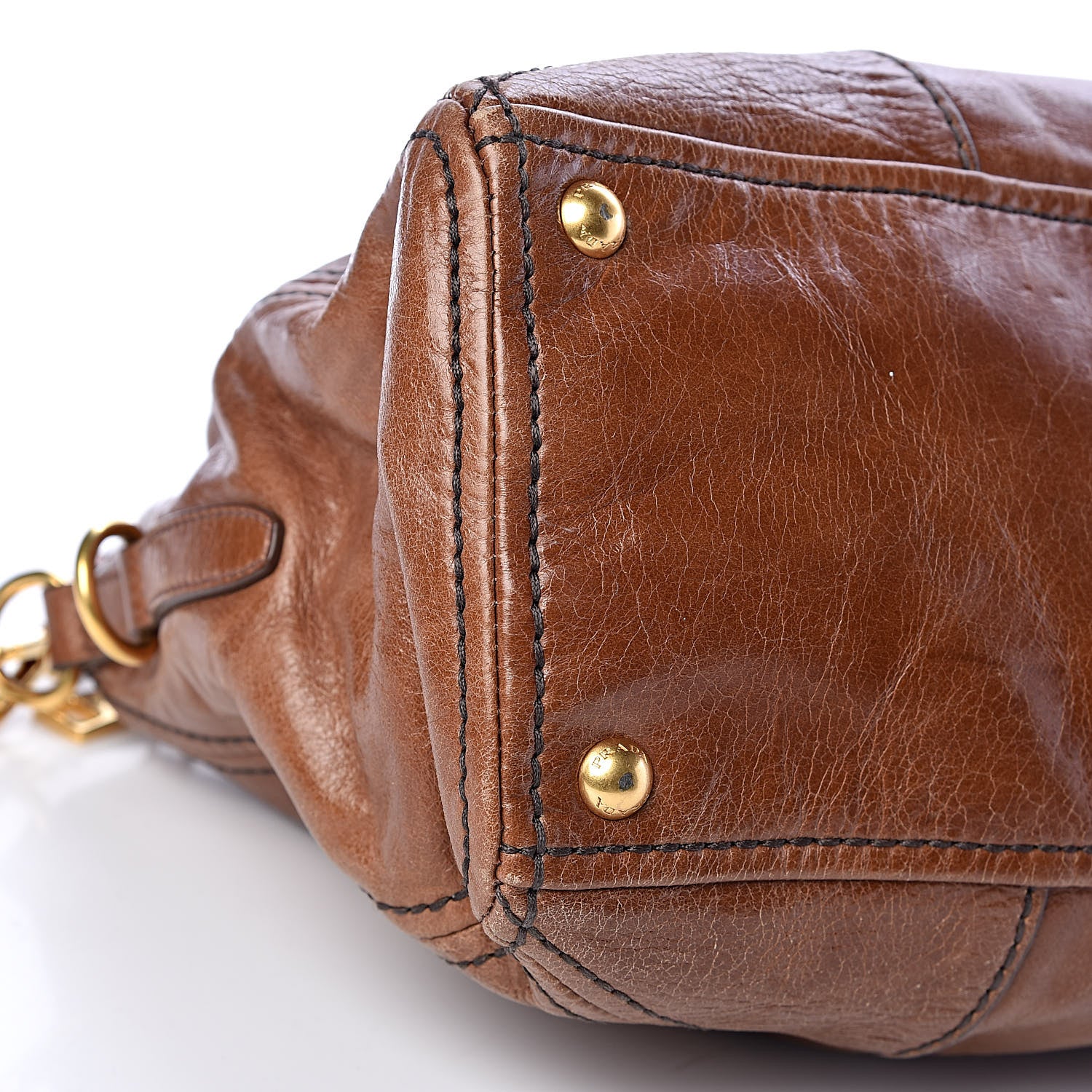 Prada Vitello Shine Shopping Satchel Palissandro 9 of 10