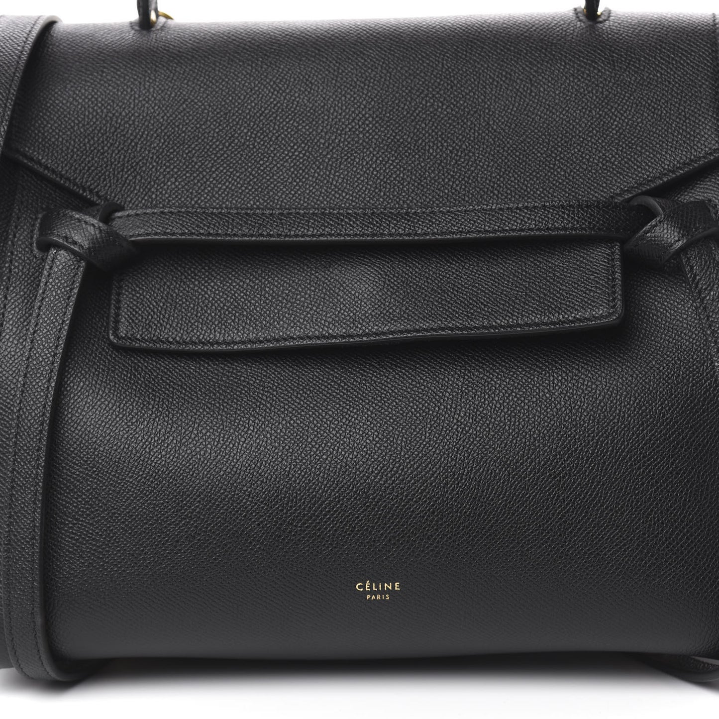 Grained Calfskin Mini Belt Bag Black