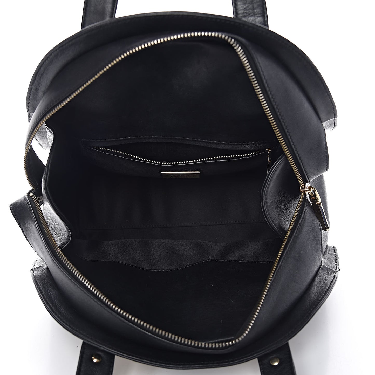 Calfskin Medallion Tribute Bowling Bag Black