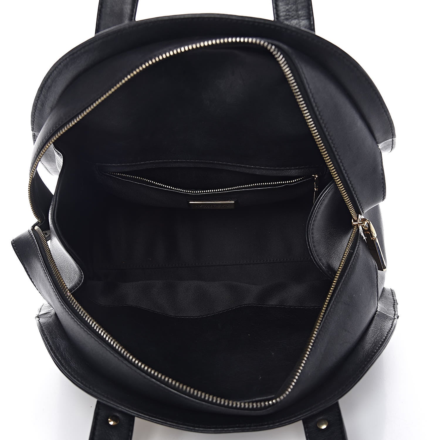 Versace Calfskin Medallion Tribute Bowling Bag Black 5 of 19