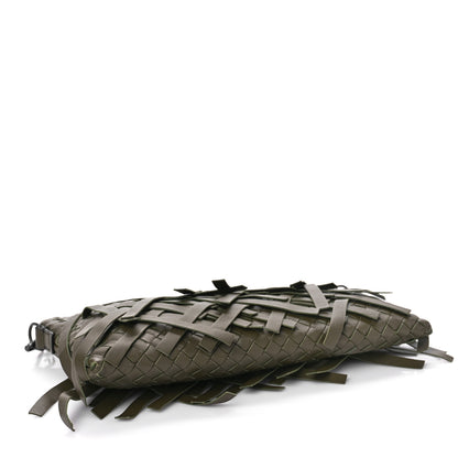 Bottega Veneta Nappa Intrecciato Palio Fringe Chain Pouch Moss 4 of 9