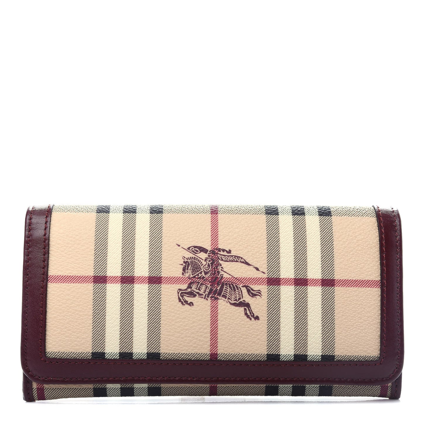 Haymarket Check Penrose Continental Wallet Burgundy