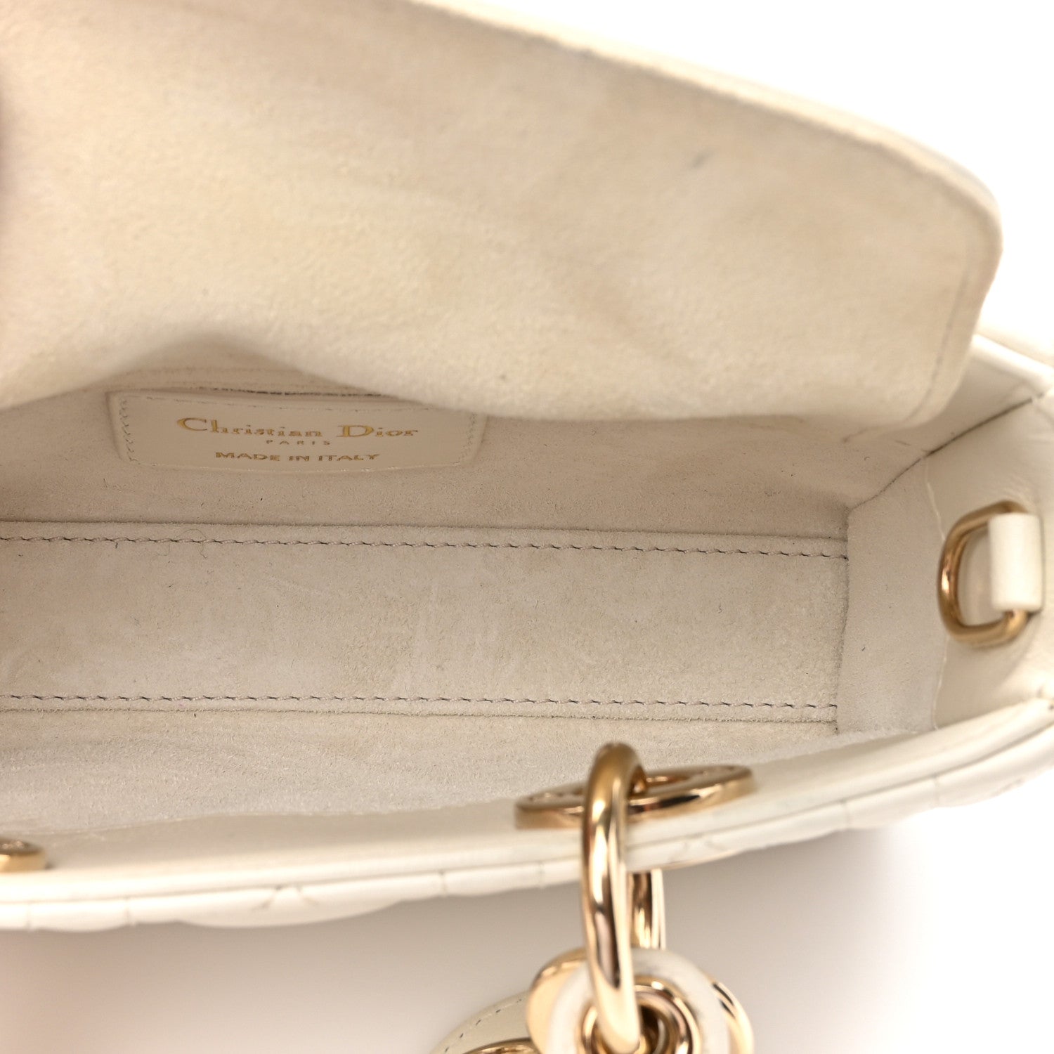 Christian Dior Lambskin Cannage Dioramour Micro Lady D-Joy Latte 5 of 10