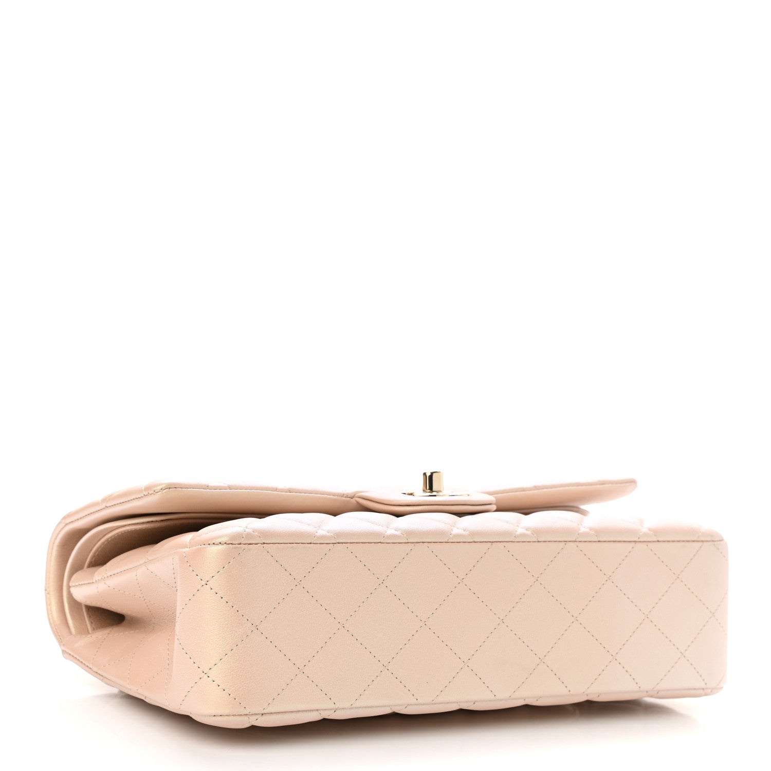 Chanel Iridescent Calfskin Quilted Medium Double Flap Beige 6 of 22