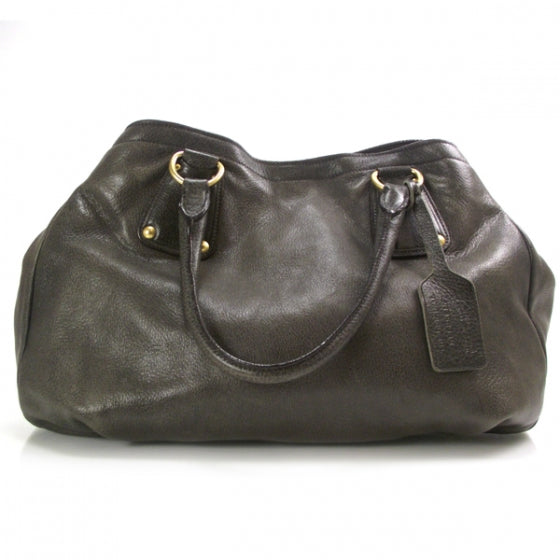 Prada Cervo Deerskin Bauletto Brown 3 of 12