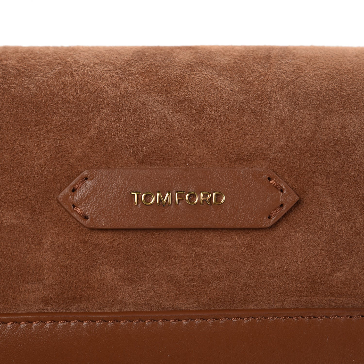 Tom Ford Suede Jennifer Saddle Bag Tobacco 7 of 12