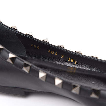 Valentino Garavani Nappa Rockstud Ballerina Flats 38.5 Black 8 of 10