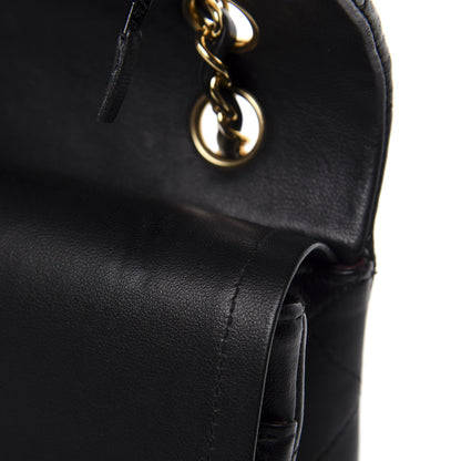 Chanel Lambskin Quilted Medium Double Flap Black 9 of 12