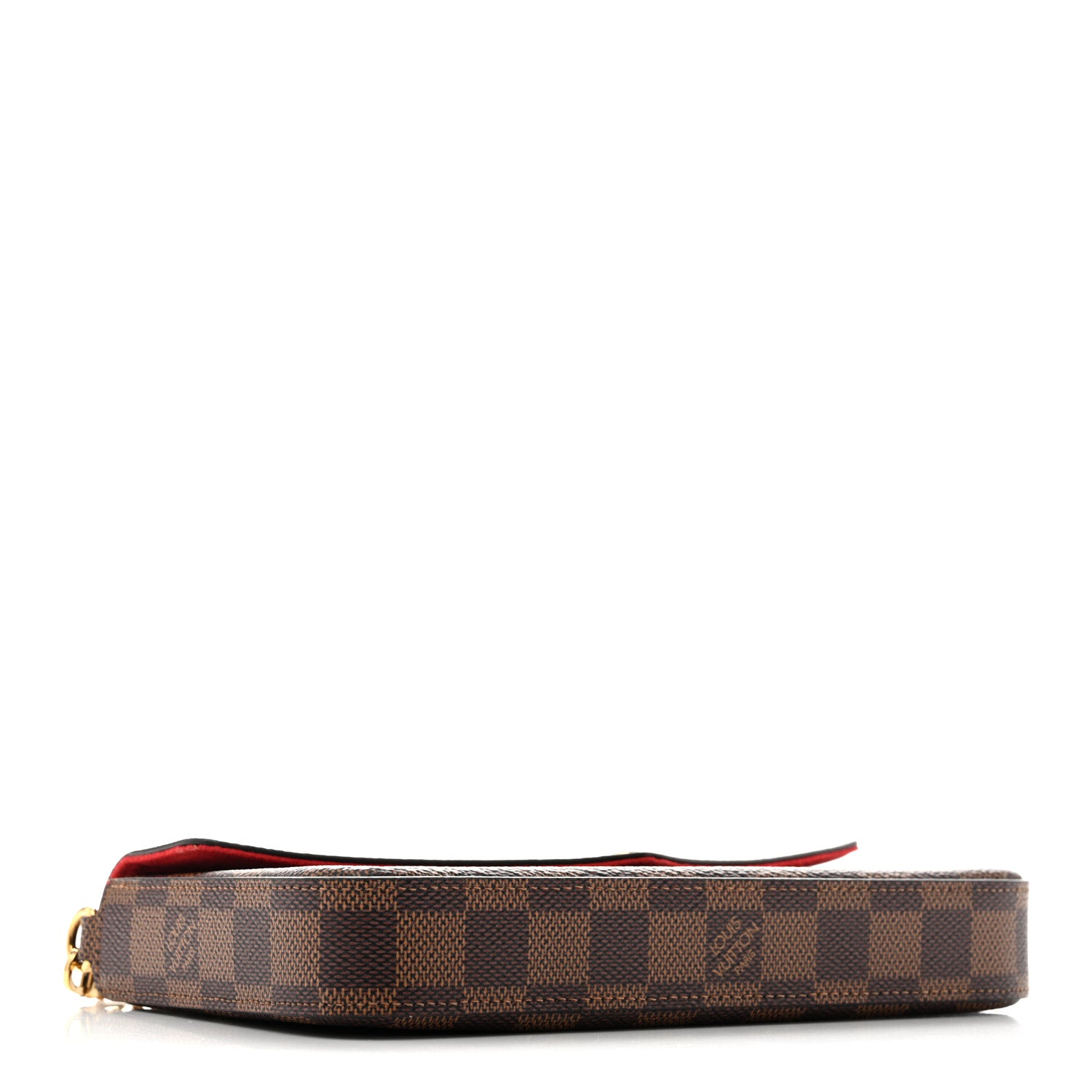 Louis Vuitton Damier Ebene Pochette Felicie Chain Wallet 5 of 13