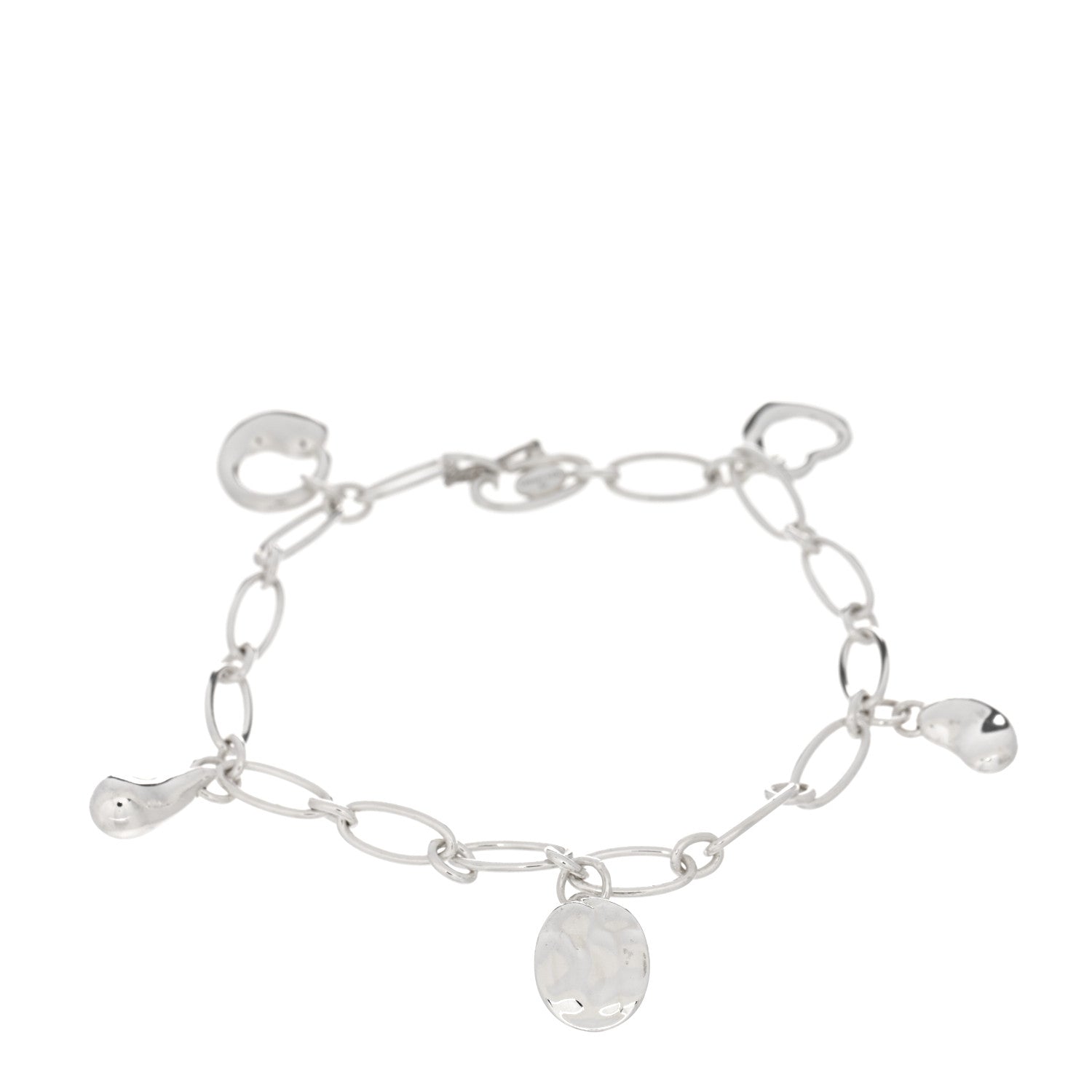 Tiffany Sterling Silver Elsa Peretti Five Charm Bracelet 1 of 3