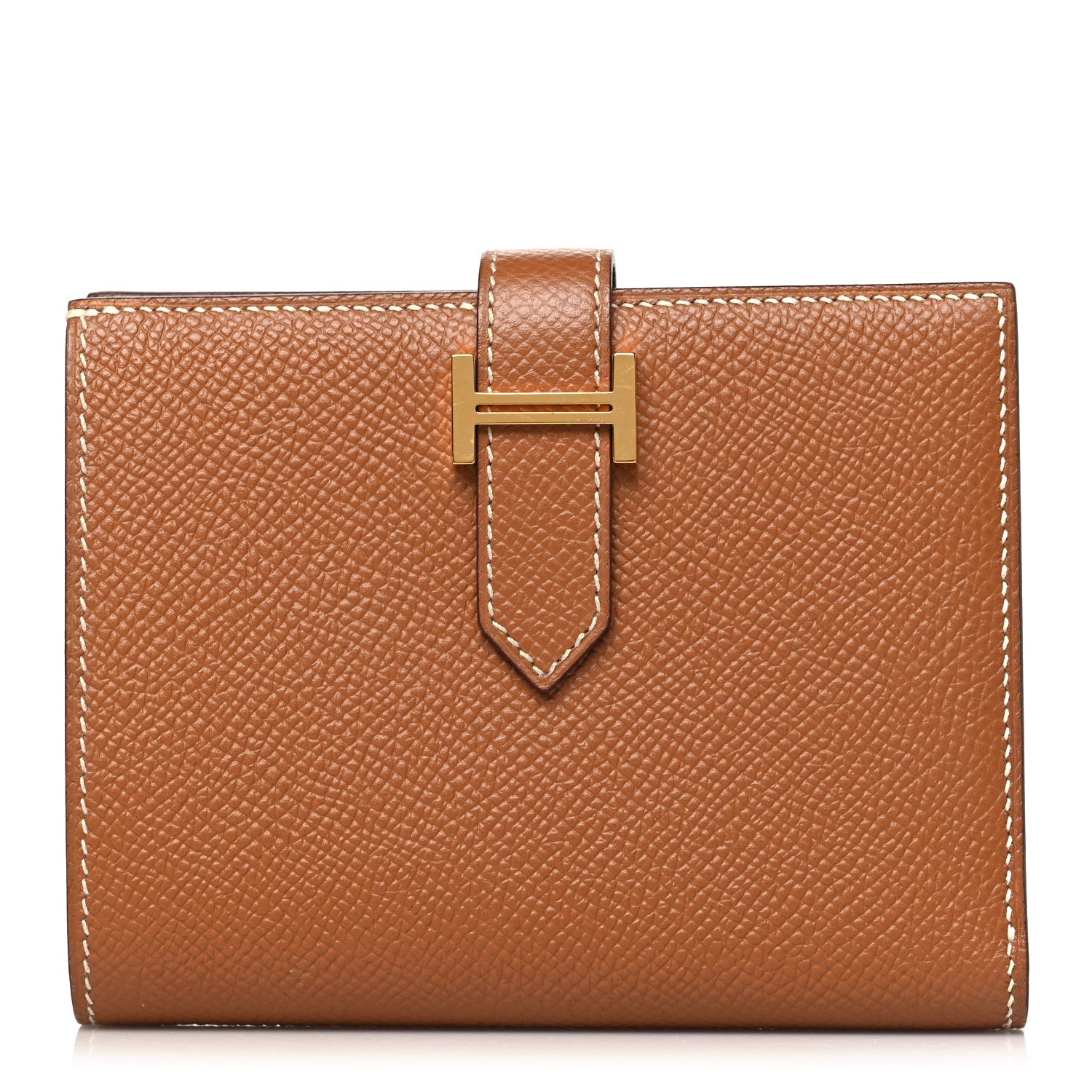 Hermes Epsom Bearn Compact Wallet Gold 1 of 8