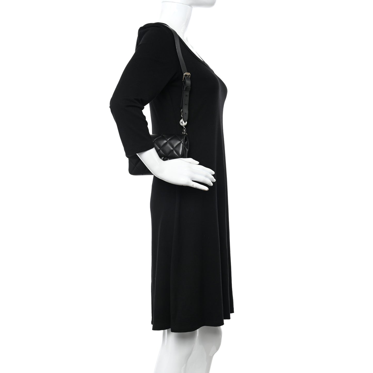 Lambskin Quilted Mini My Precious Waist Bag Black