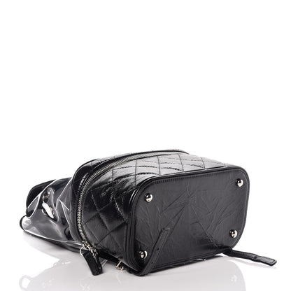Chanel Crumpled Calfskin PVC Quilted Aquarium Backpack Black 4 of 9