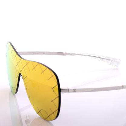 Chanel Shield Runway Sunglasses 4215 Silver Red 5 of 7