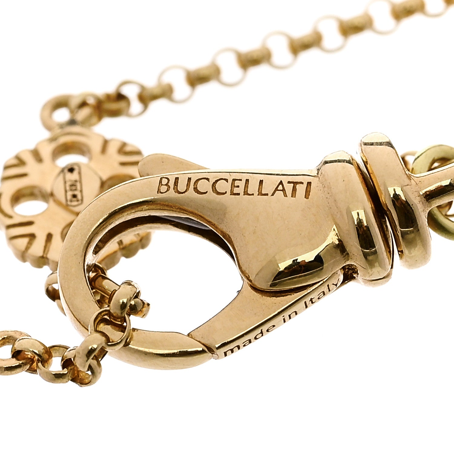 Buccellati 18K Yellow Gold Enamel Opera Tulle Bracelet Green 3 of 4