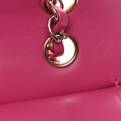 Chanel Lambskin Quilted Medium Double Flap Pink 14 of 16