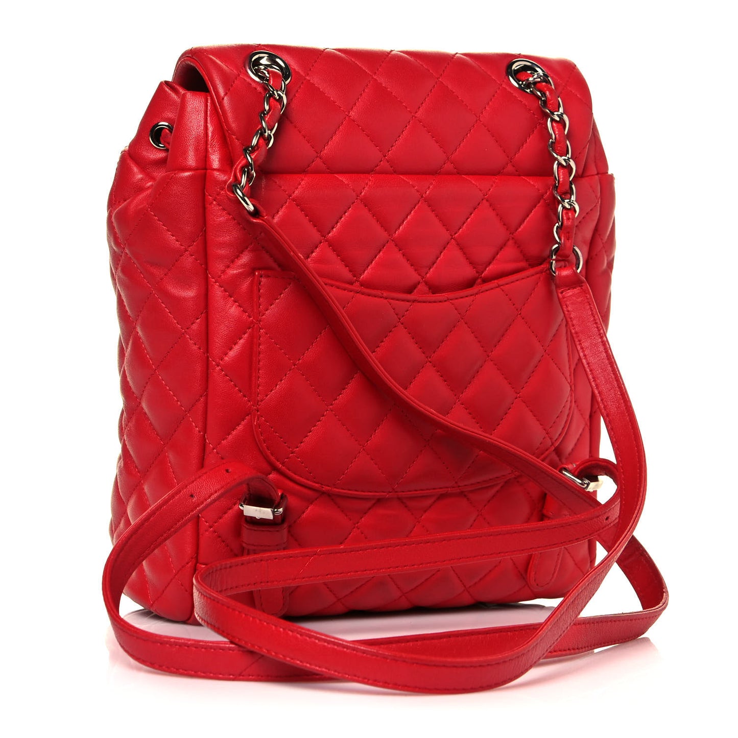 Lambskin Quilted Small Urban Spirit Backpack Red