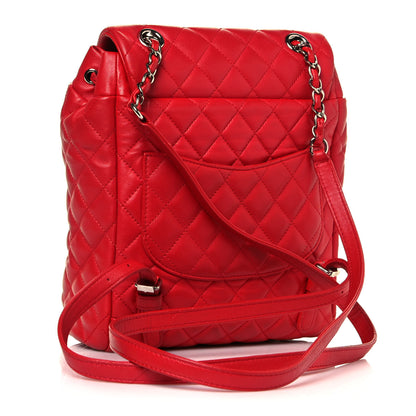 Chanel Lambskin Quilted Small Urban Spirit Backpack Red 3 of 15