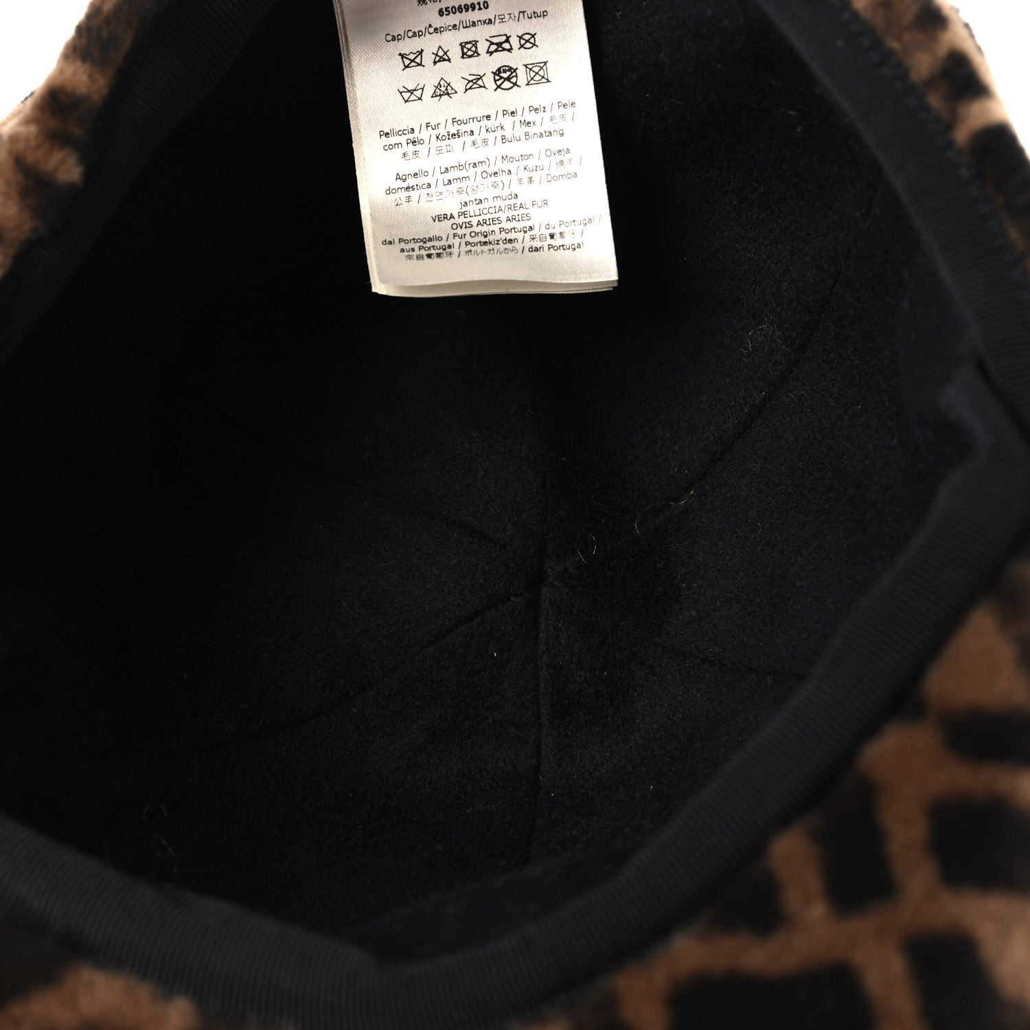 Fendi Shearling Macro FF 1974 Cap M Tobacco 7 of 8