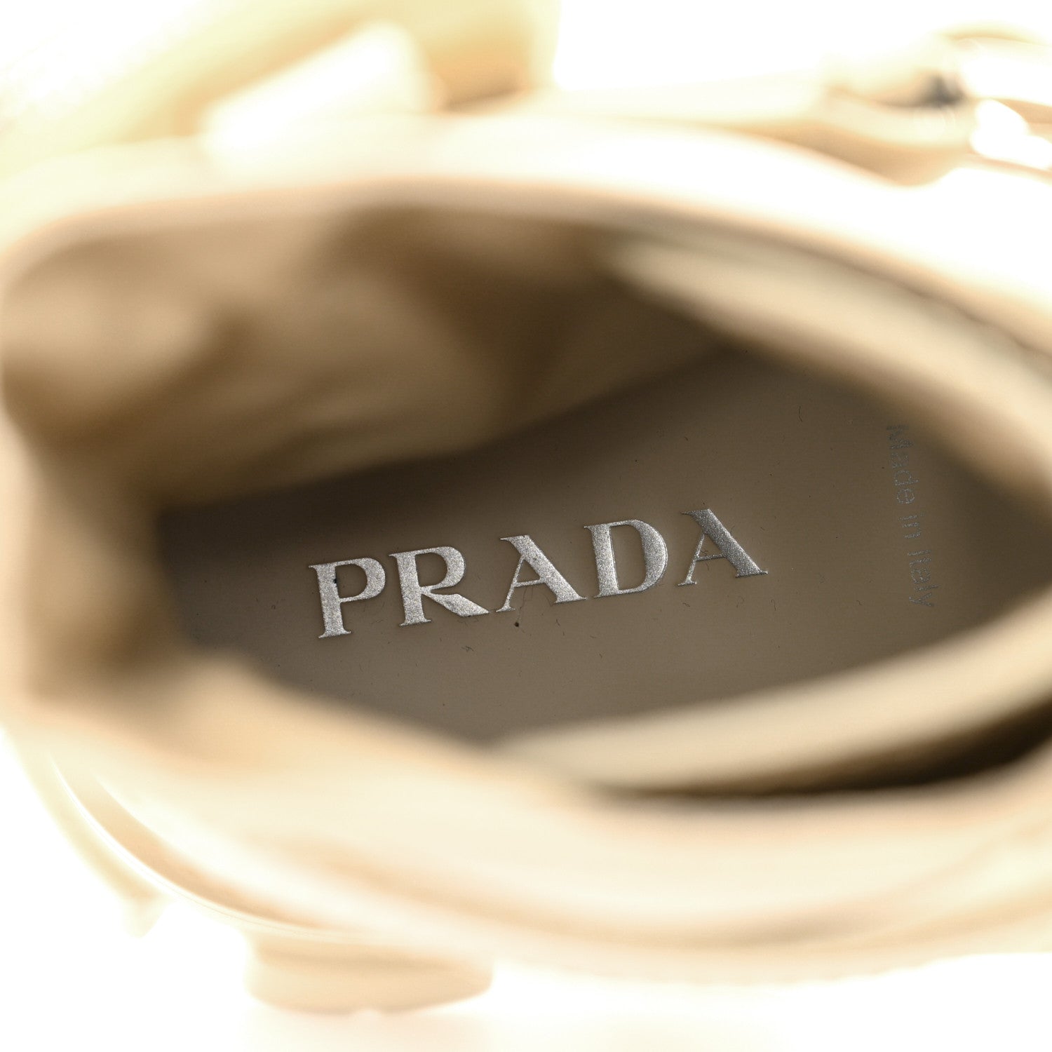 Prada Spazzolato Rois Re-Nylon Metal Triangle Logo Monolith Pouch Pocket 55mm Boots 12 Deserto 9 of 11