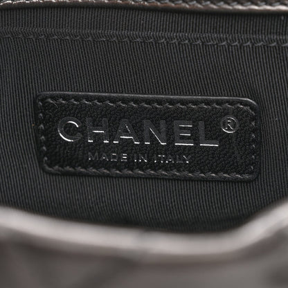 Chanel Metallic Aged Calfskin Mini Chain Me Flap Black 6 of 9
