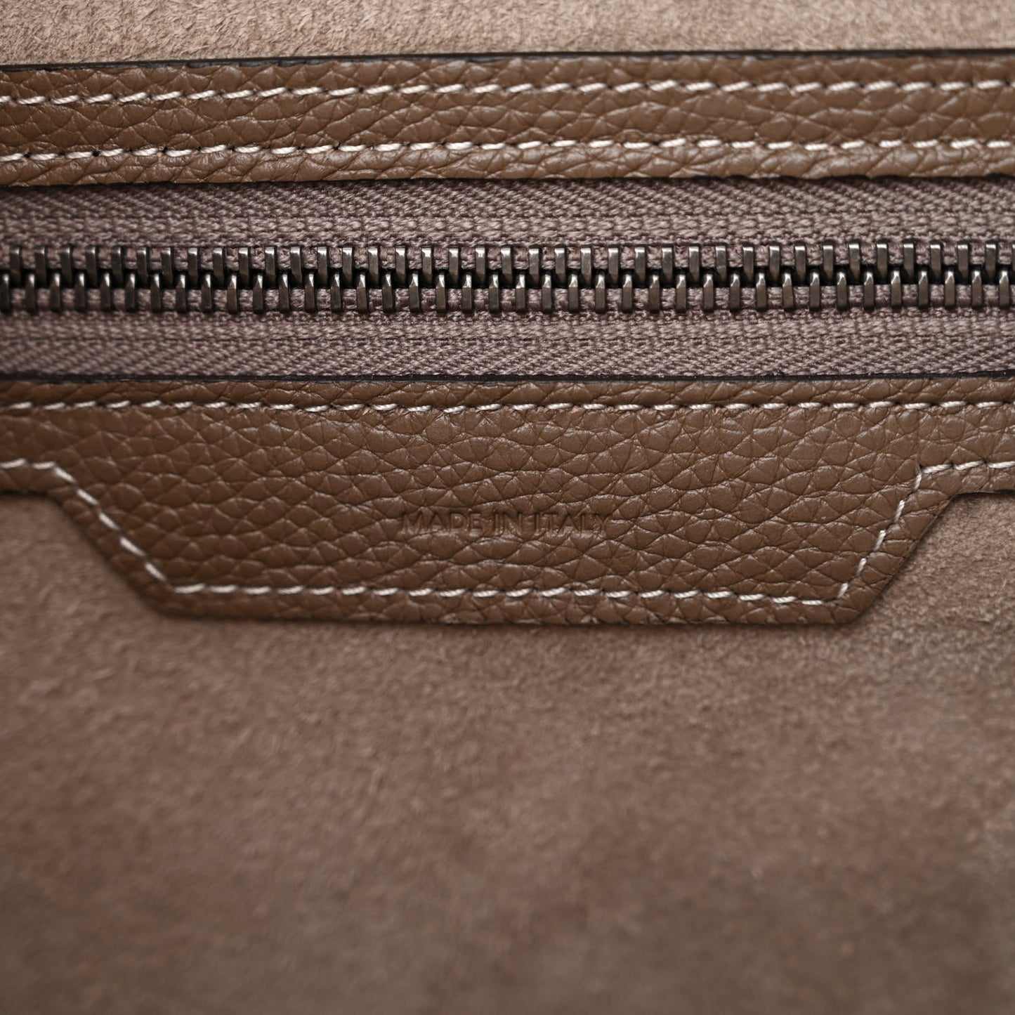 Drummed Calfskin Micro Luggage Souris