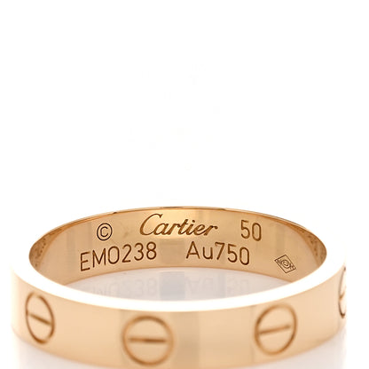 Cartier 18K Yellow Gold 3.5mm LOVE Wedding Band Ring 50 5.25 4 of 5
