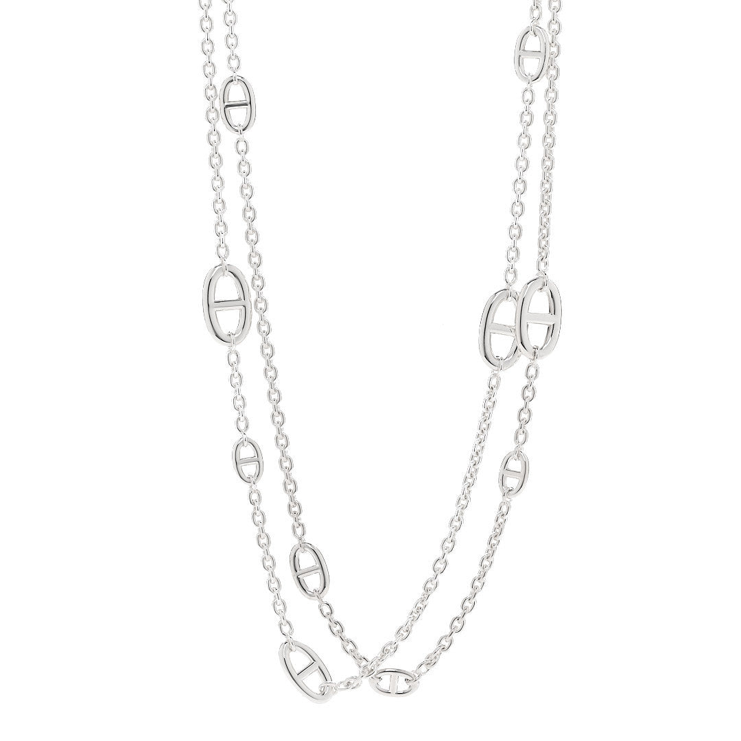 Hermes Sterling Silver Farandole Necklace 120 1 of 5