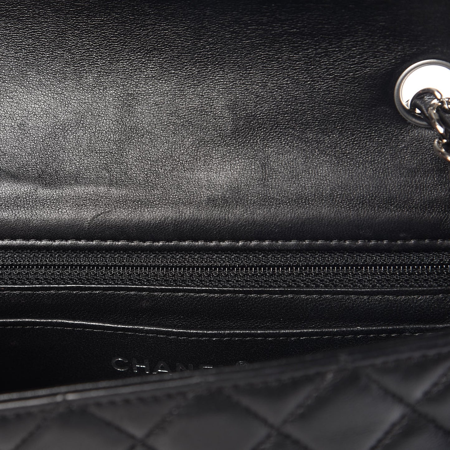 Lambskin Quilted Mini Rectangular Flap Black