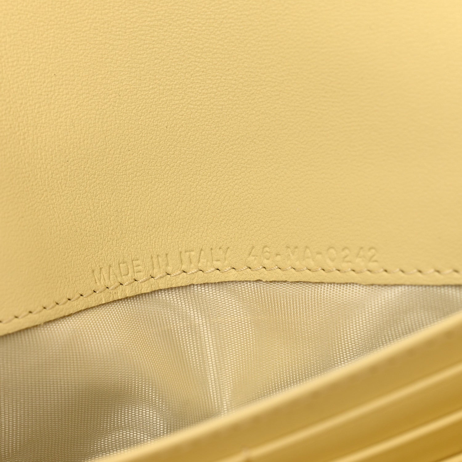 Christian Dior Goatskin Saddle Chain Wallet Pouch Soft Yellow 9 of 12