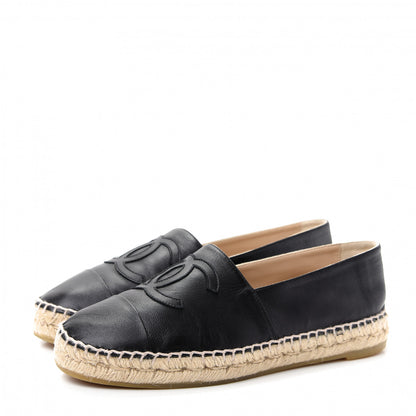 Chanel Lambskin CC Espadrilles 39 Black 3 of 11