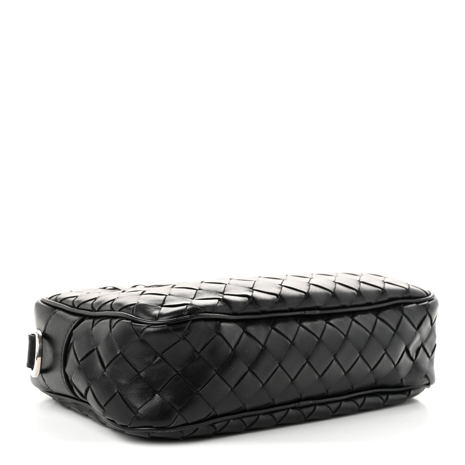 Bottega Veneta Calfskin Intrecciato Small Camera Bag Black 4 of 11