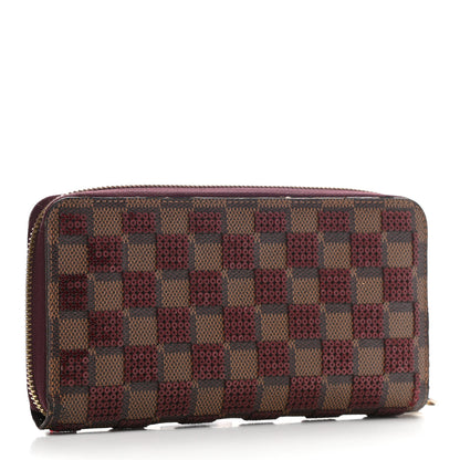 Louis Vuitton Damier Paillettes Zippy Wallet Red 3 of 9