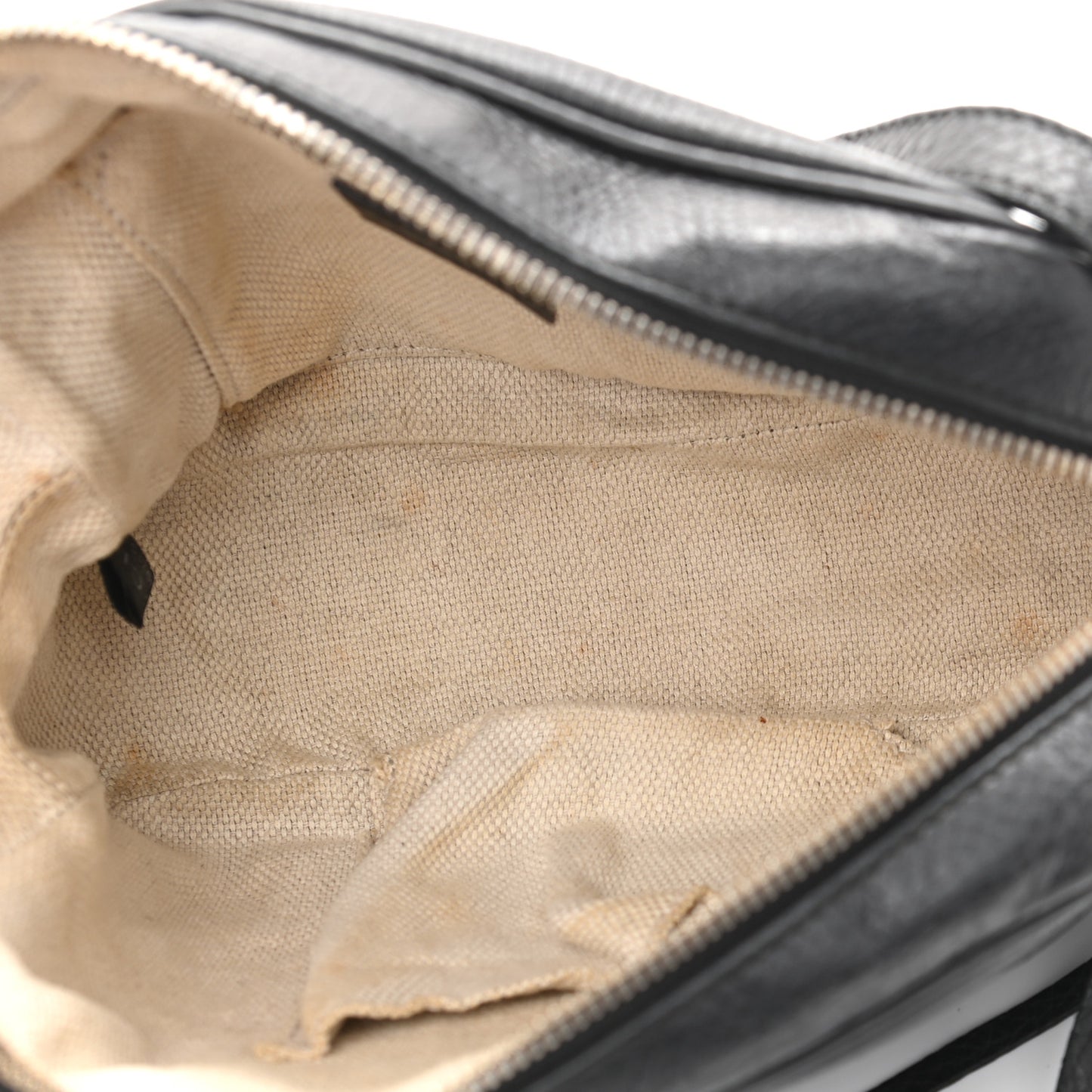 Pebbled Calfskin Small Soho Disco Bag Black