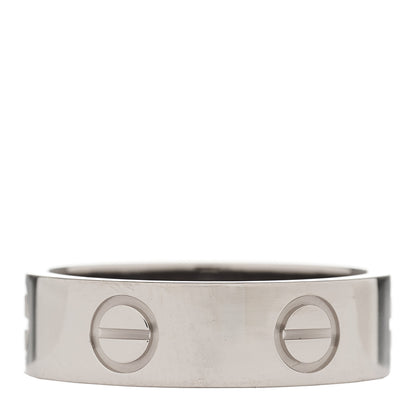 Cartier 18K White Gold 5.5mm LOVE Ring 52 6 1 of 4