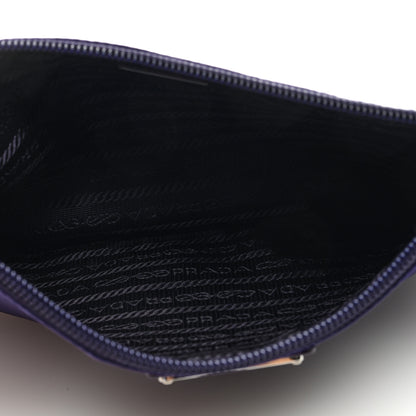 Prada Tessuto Nylon Saffiano Wristlet Viola 5 of 8
