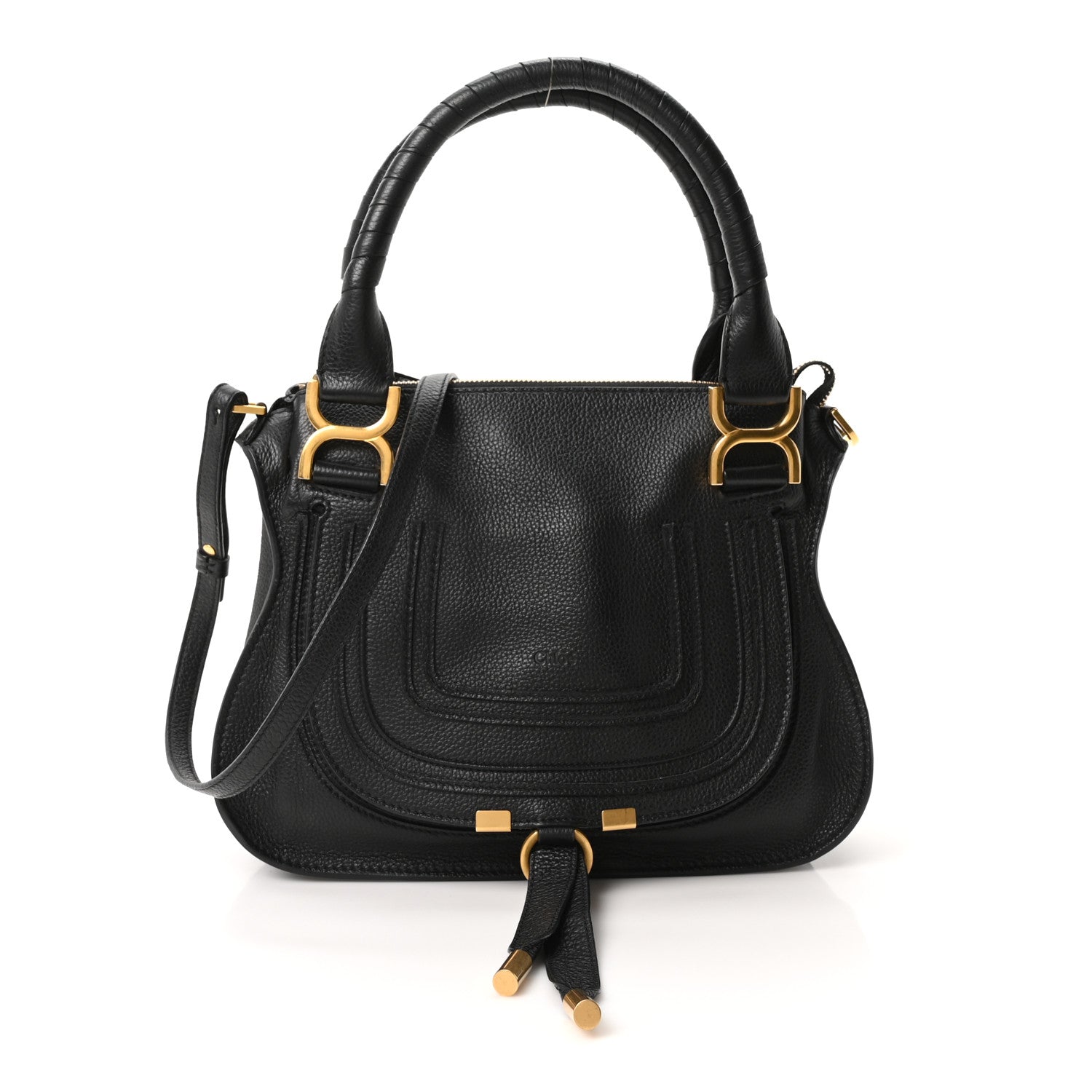 Chloe Calfskin Small Marcie Satchel Black 1 of 10
