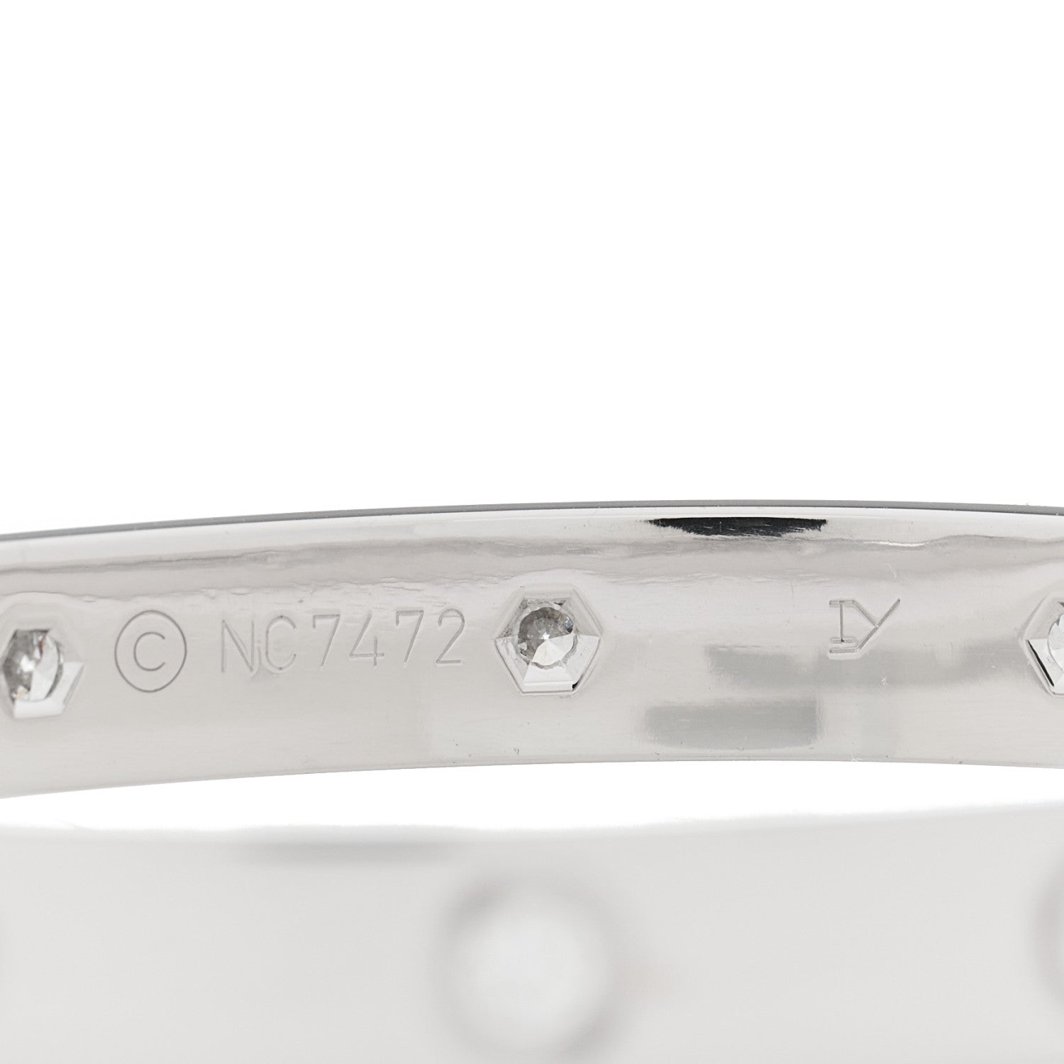 Cartier 18K White Gold 10 Diamond LOVE Bracelet 16 4 of 4