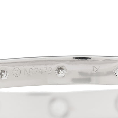 Cartier 18K White Gold 10 Diamond LOVE Bracelet 16 4 of 4